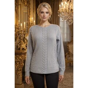 Marled‎ 100% Cashmere Cable Knit Sweater Capsule SZ XS Luxury Soft Minimalist